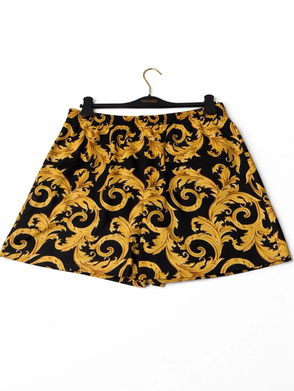 Versace Black & Gold Baroque men’s Shorts SZ  52 IT
